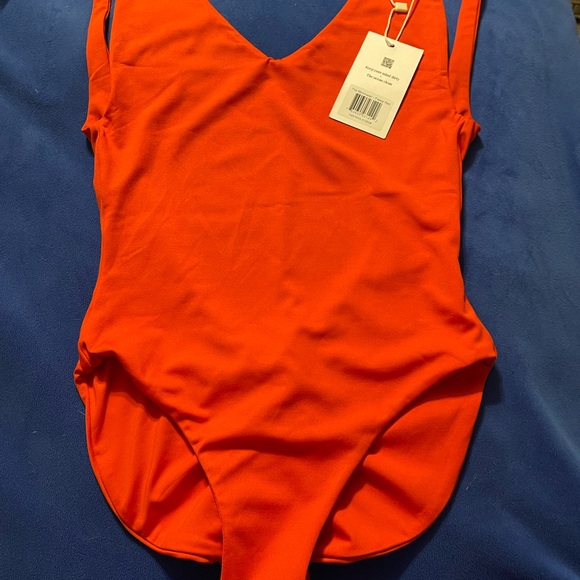 Bold Red Women's One-Piece Swimsuit - Picture 1 of 7